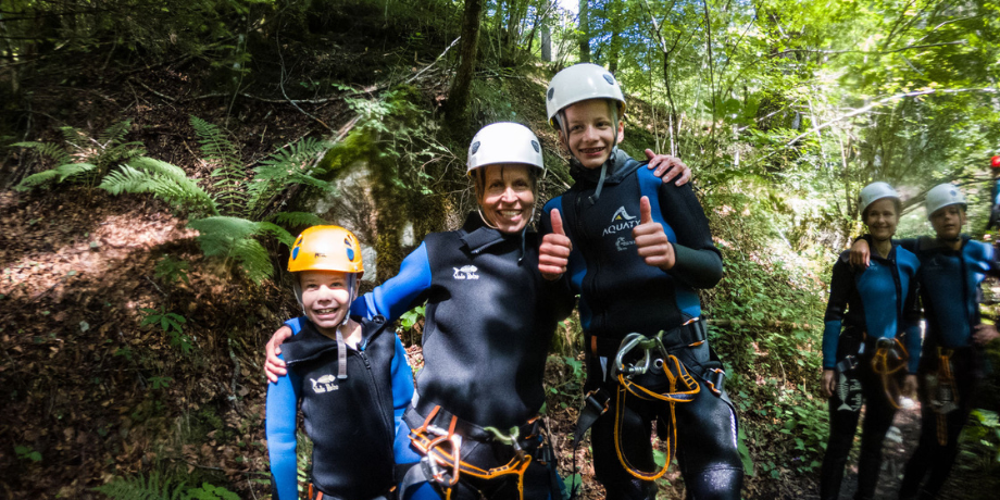 Canyoning eenoudervakantie Bled