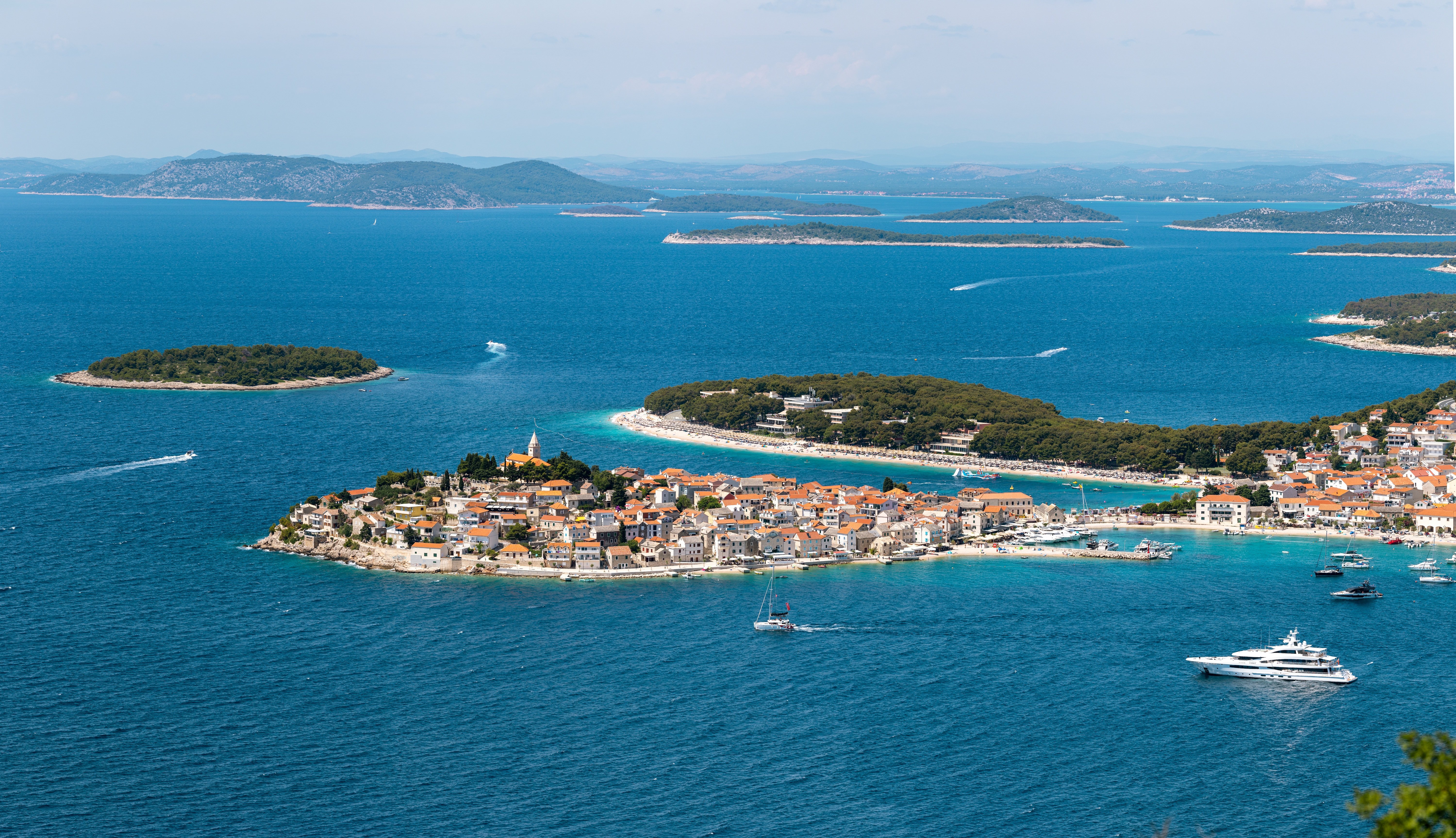 Kroatische eilanden vanuit de lucht