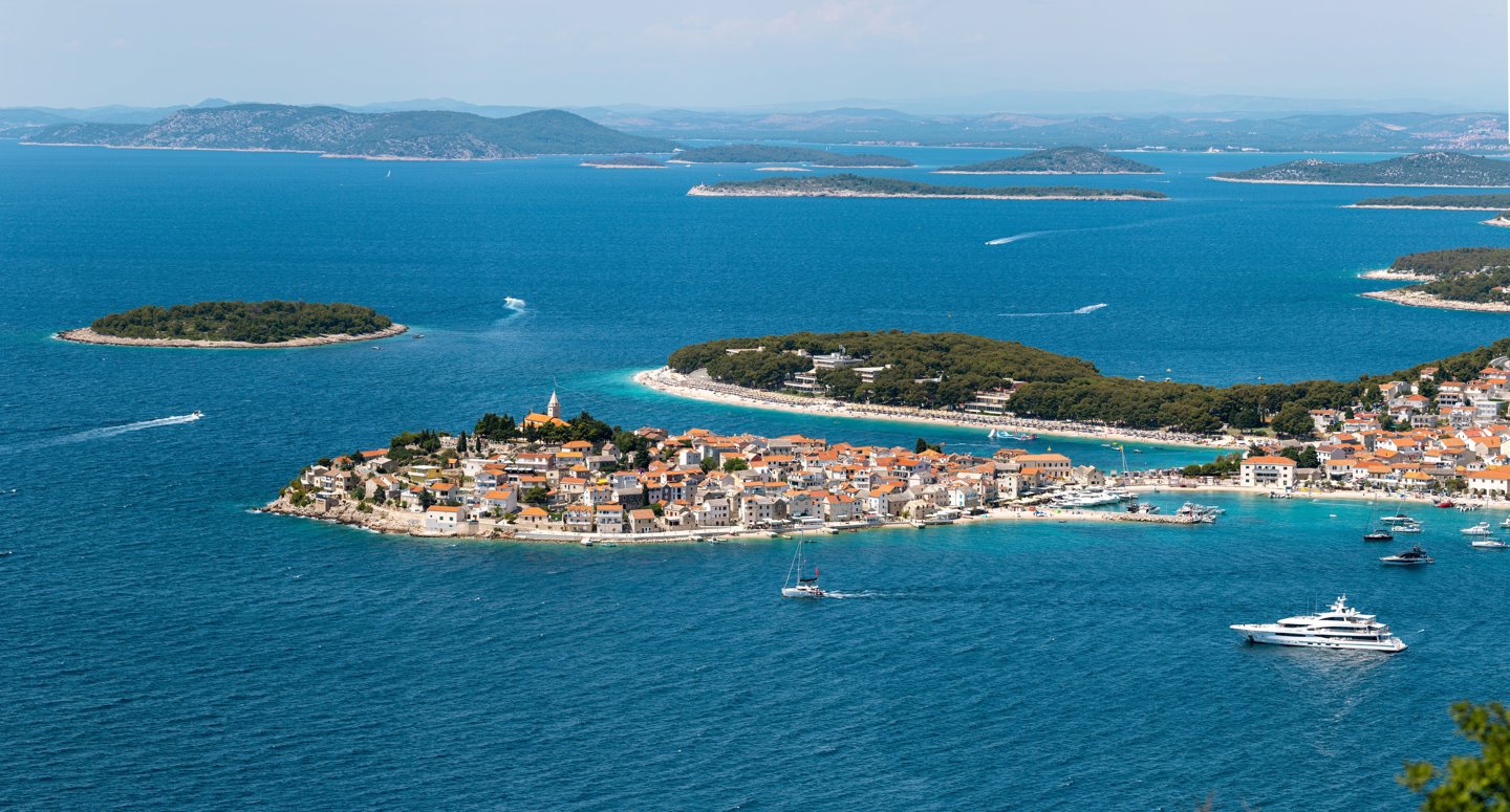 Kroatische eilanden vanuit de lucht
